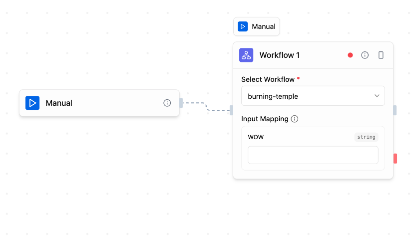 Workflow input mapping